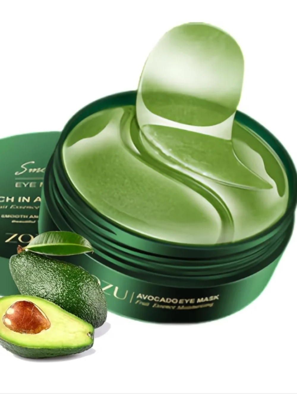 Avocado Eye Mask, Under Eye Patches for Puffy Eyes and Dark Circles, 60 Pcs